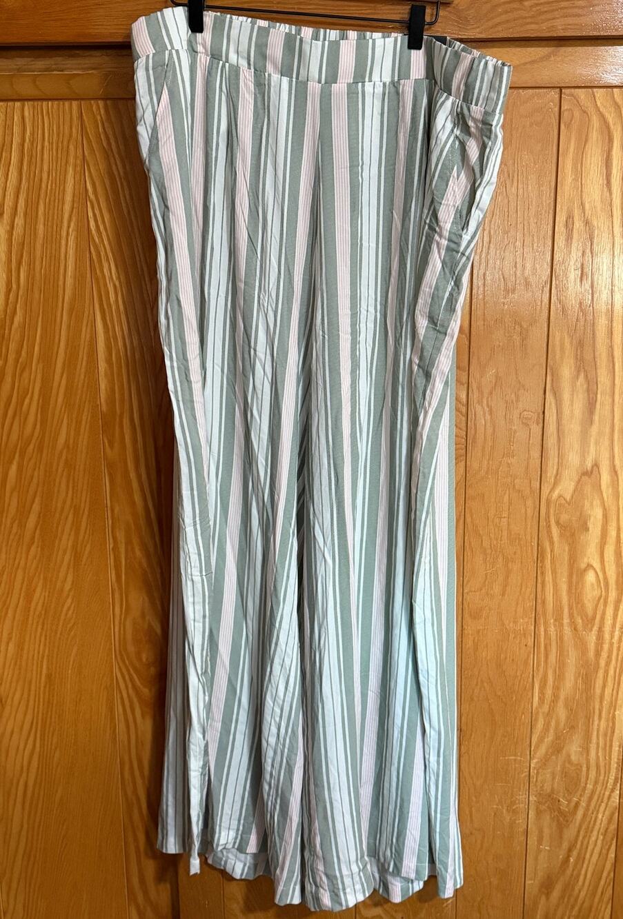 NWT Torrid Pull-On Challis Wide-Leg Pants - Daydream Stripe